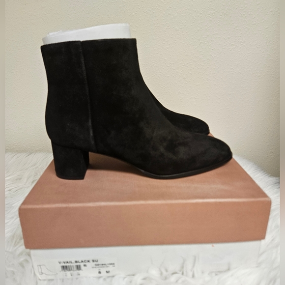 VIA SPIGA Suede Block Heel Booties - Picture 4 of 6